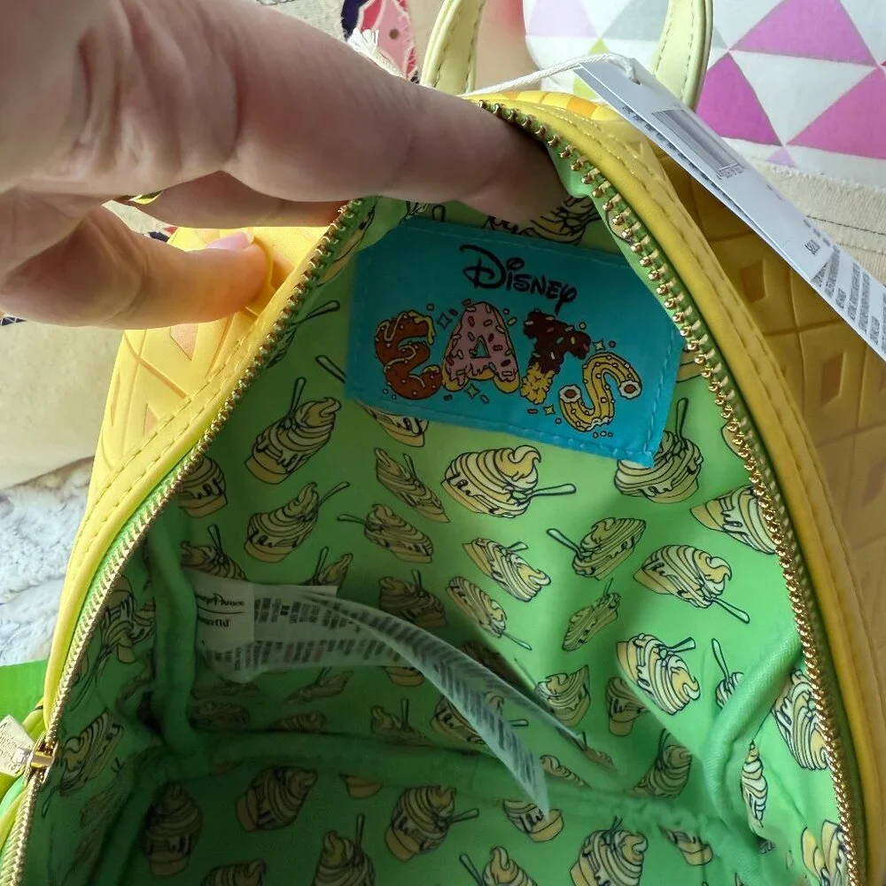 DISNEY PARKS - Loungefly DISNEY EATS Yellow Dole Whip Mini Backpack - Picture 6 of 7